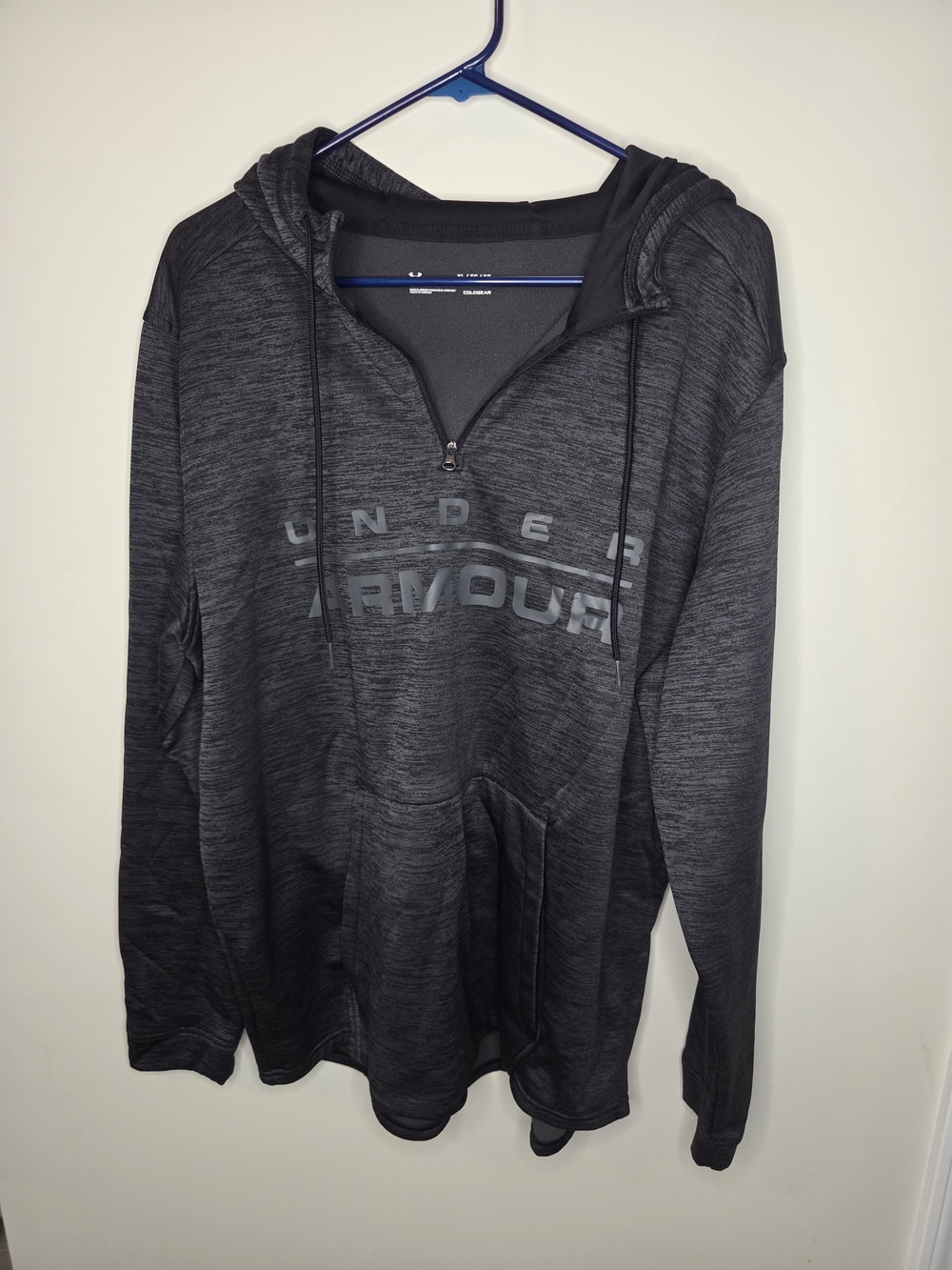 Under Armour Men’s Dark Gray Half-Zip Hooded Sweater